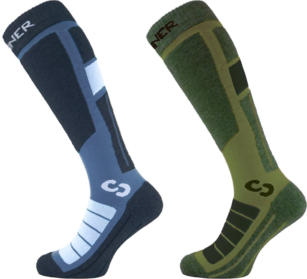 SINNER PRO SOCKS II DOUBLE PACK – Unisex Blauw