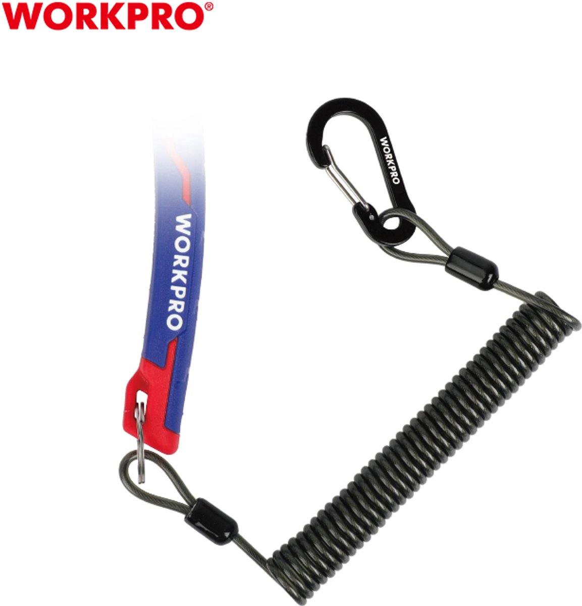 WORKPRO WP439010 Uitschuifbaar Veiligheidskoord 27–200 cm voor Handgereedschap – 35 kg Draagkracht