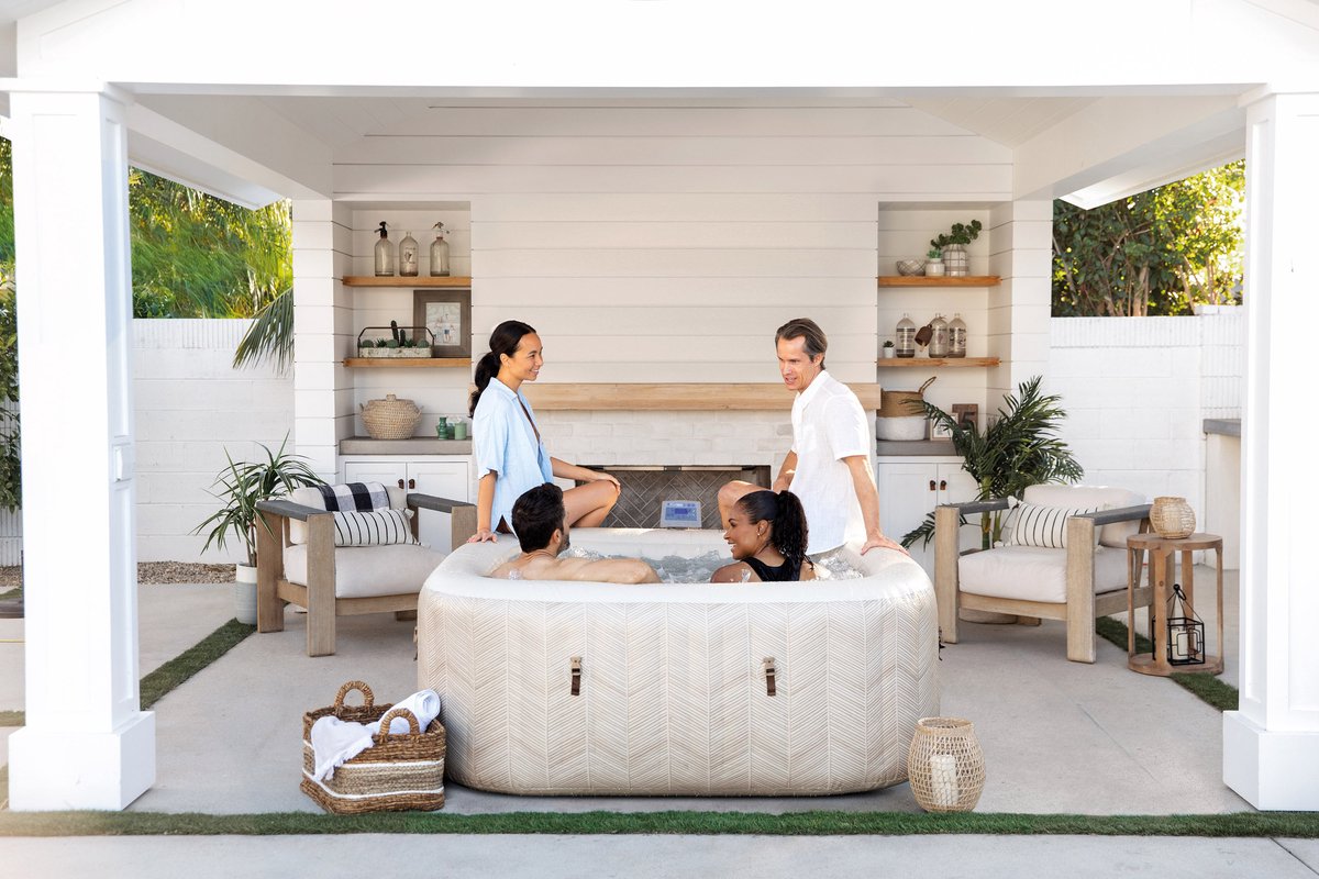 Intex PureSpa Chevron Deluxe Bubble Spa + Aquatural Set - afbeelding 2