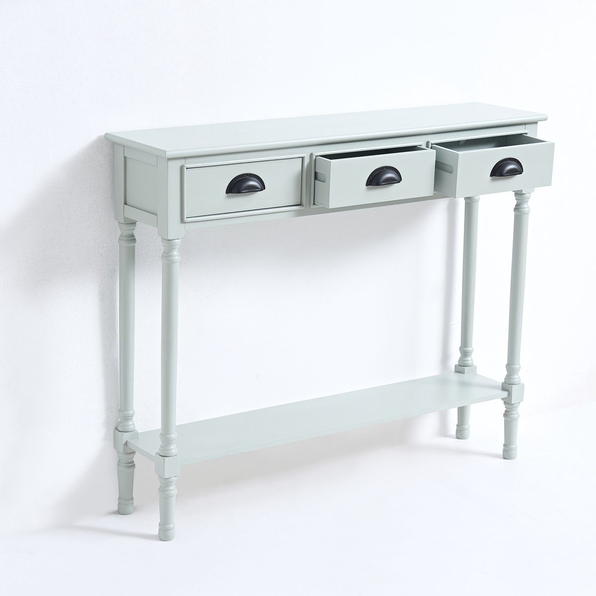 VIDI Stjerne - Sidetable - Bijzettafel - Consoletafel - Hout - Grijs - 100 x 24 x 81 cm - Houten kast - Multifunctionele Console Tafel voor Hal Woonkamer Entree - Bijzettafeltjes Woonkamer