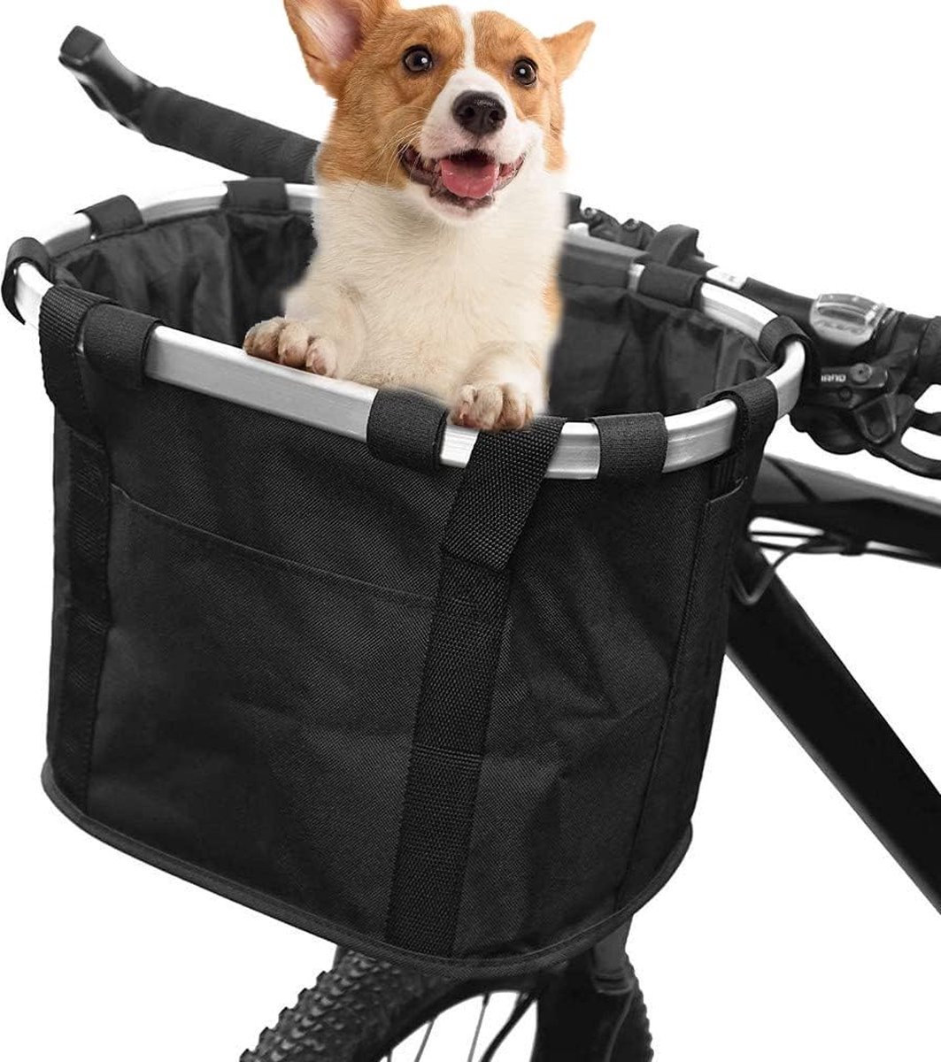 BOTC Fietsmand - Hondenfietsmand - Hondenmand fiets - 34x28x25cm - Waterbestendige Oxford-stof - Zwart – foto 8