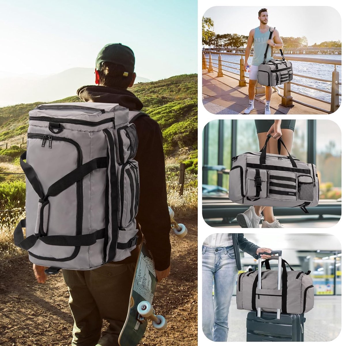 53L Sporttas voor Dames en Heren - Ruimtelijke Duffelbag met Schoenenvak en Waterdichte Compartment — cadeau in Sport & Outdoor - foto 7