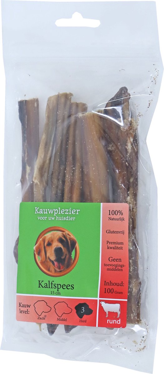 Gebr. De Boon Natuurlijke Hondensnack - Kalfspezen - 15 cm
