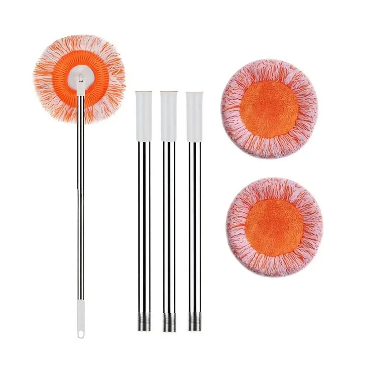 Home & Marker - 360° Draaibare Dweil - Verstelbare Schoonmaakmop 73-115cm - Microvezel Mop - CORALMOP