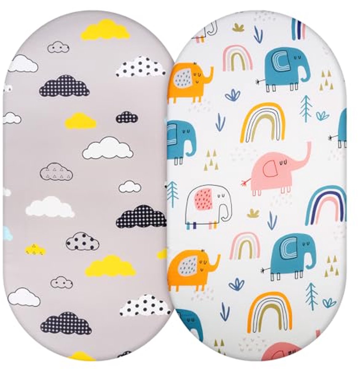 Image of Ademende Microvezel hoeslakens voor Kinderbed - 2 Stuks - 84 x 41 cm - Zacht en Lichtgewicht