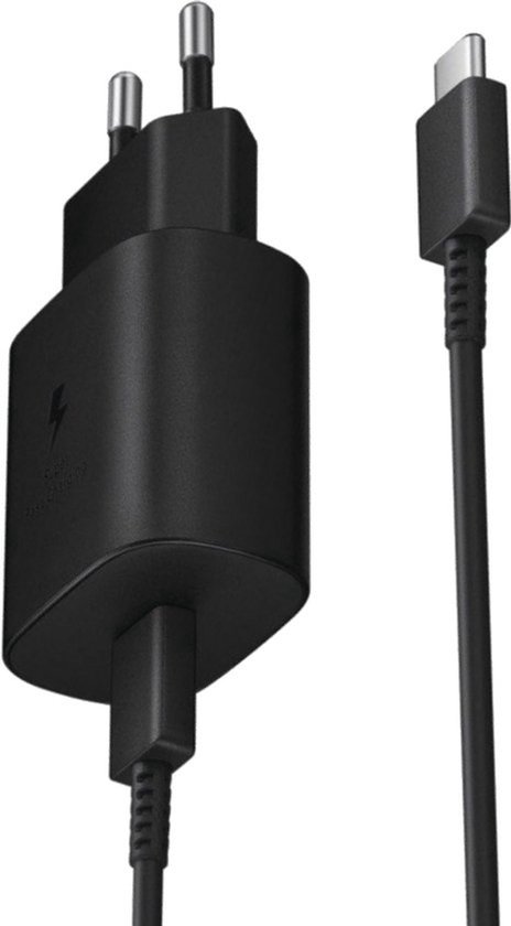 Geschikt Voor Samsung 25W PD 3.0 Super fast charger USB-C naar USB-C Kabel en Adapter - Zwart