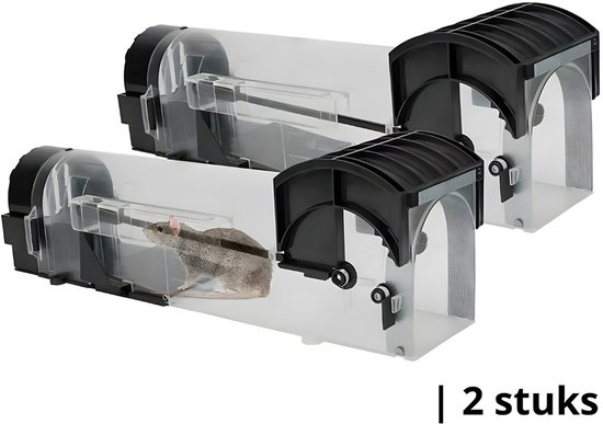 Knaak Muizenval - Diervriendelijke Muizenvallen - 2 stuks - Rattenval - voor Binnen en Buiten