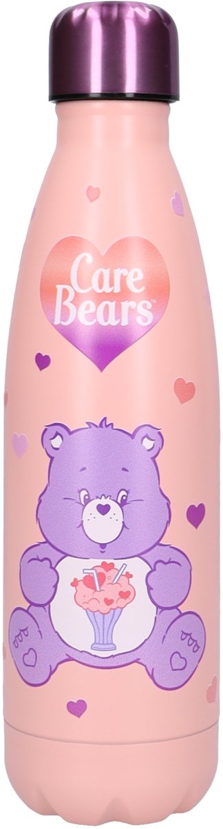 Care Bears Thirsty For More - Schoolbeker en Drinkfles - 700ml - Stainless Steel - Roze