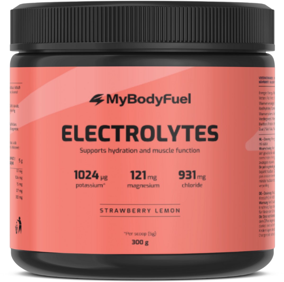 MyBodyFuel - Elektrolyten Poeder - Electrolytes - Hydratatie Mix - Strawberry Lemon - 300 g