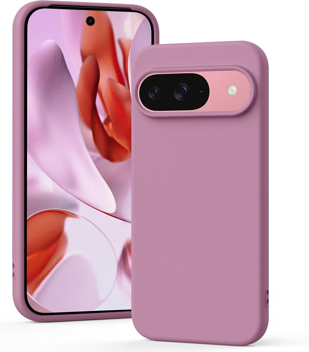 Silicone Telefoonhoesje voor Google Pixel 9 Pro - Roze - Paars