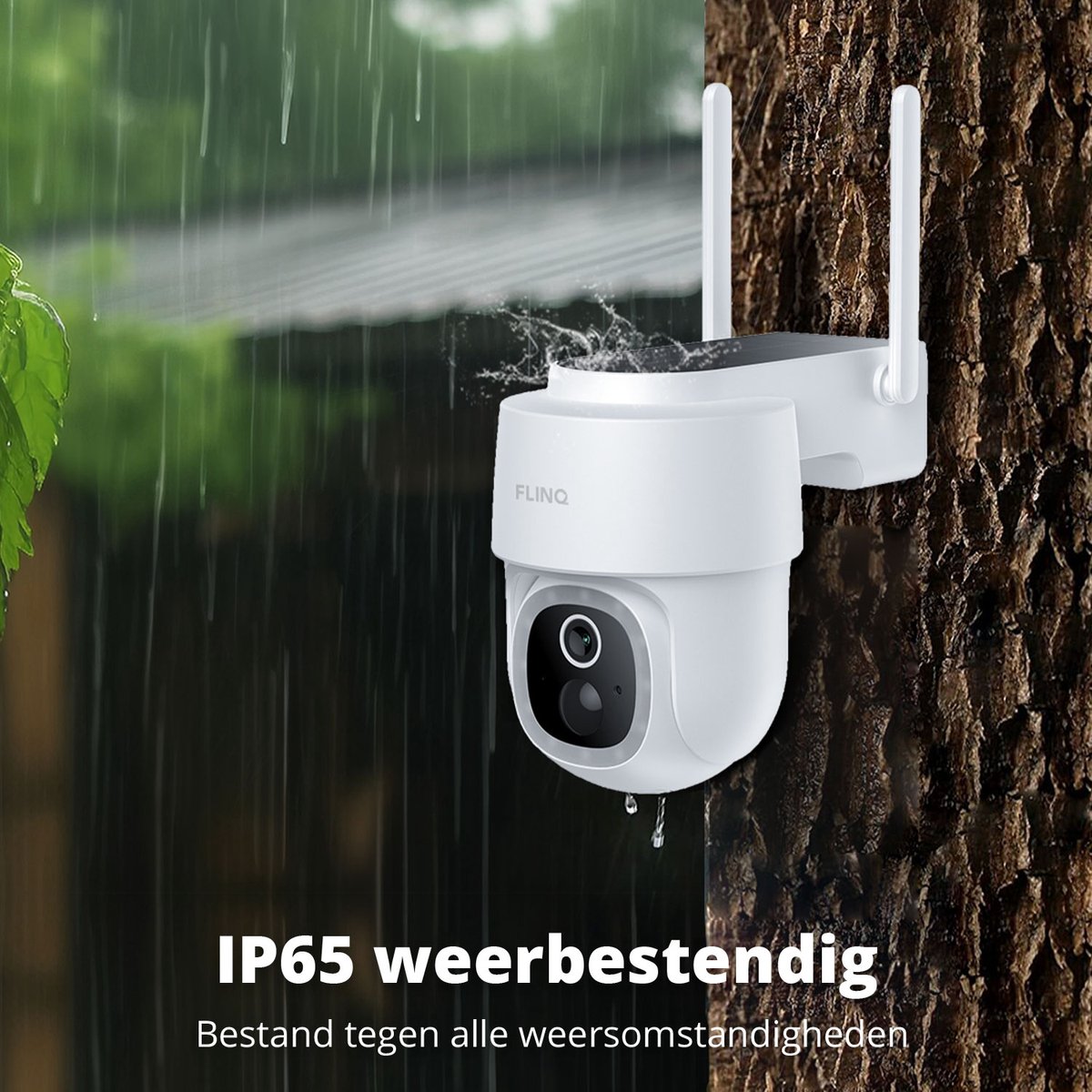 FlinQ Slimme Beveiligingscamera Dome Guard - Oplaadbaar via USB & Zonne Energie - Buiten camera met zonnepaneel - Bewakingscamera voor buiten - 2K HD - Nachtzicht - Pan & Tilt IP Camera – foto 6