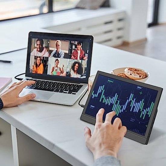 Draagbare Touchscreen Monitor 11,6 inch | HDR Extern Display met HDMI en USB Type-C — afbeelding 2