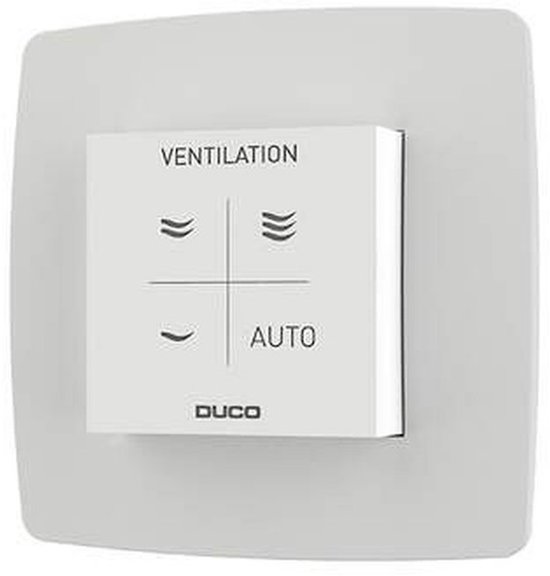 Duco bedieningsschakelaar wit draadloos RF voor ventilatie, handmatige ventilatieregeling zonder kabels