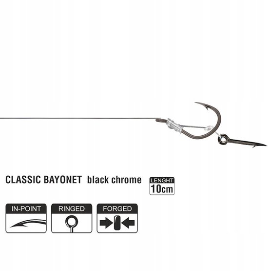 Traper Hikara Classic Method Feederhaak 10cm Nr. 8 0,24mm Zaknet 5st. van Traper — afbeelding 2