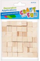 Craft With Fun Houten Blokken 49 Stuks - Decoratie & Knutselen