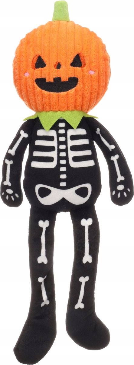 Flamingo Halloween Hondenspeeltje - Skelet met Pompoenkop
