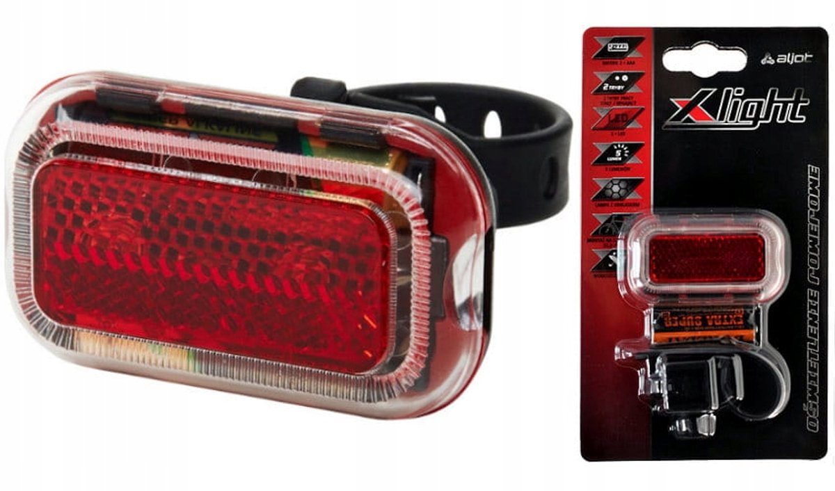 X-LIGHT 3209 Achterlicht Fiets LED Op Batterijen