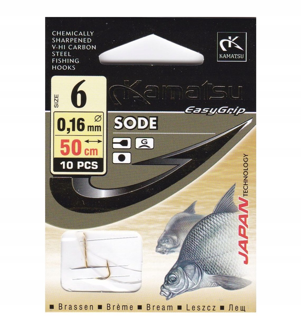 Kamatsu Sode Haken met Onderlijnen - Maat 6 (0.16mm)