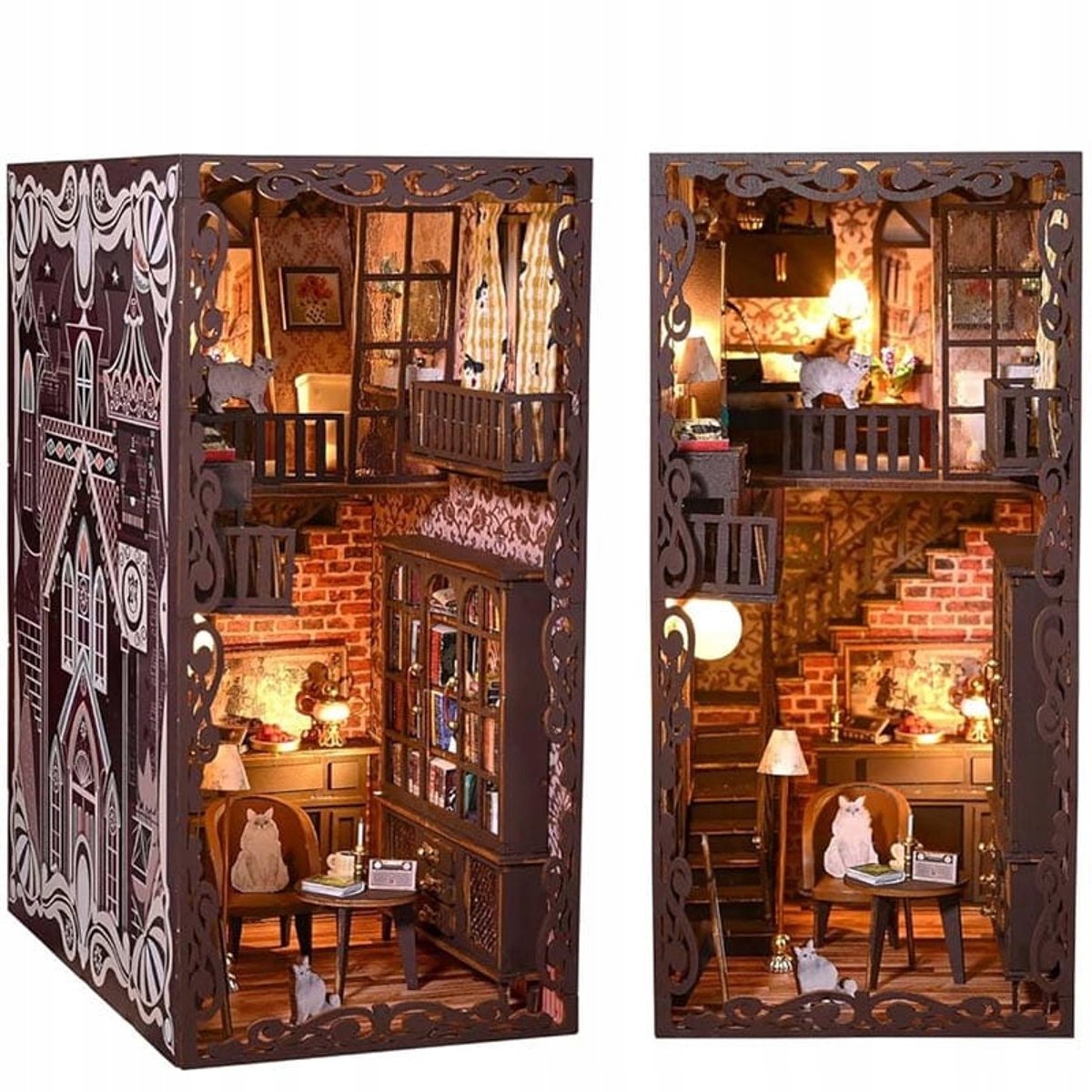 Boek Nook "Kasteelgeheim" Houten 3D-puzzel - DIY-model