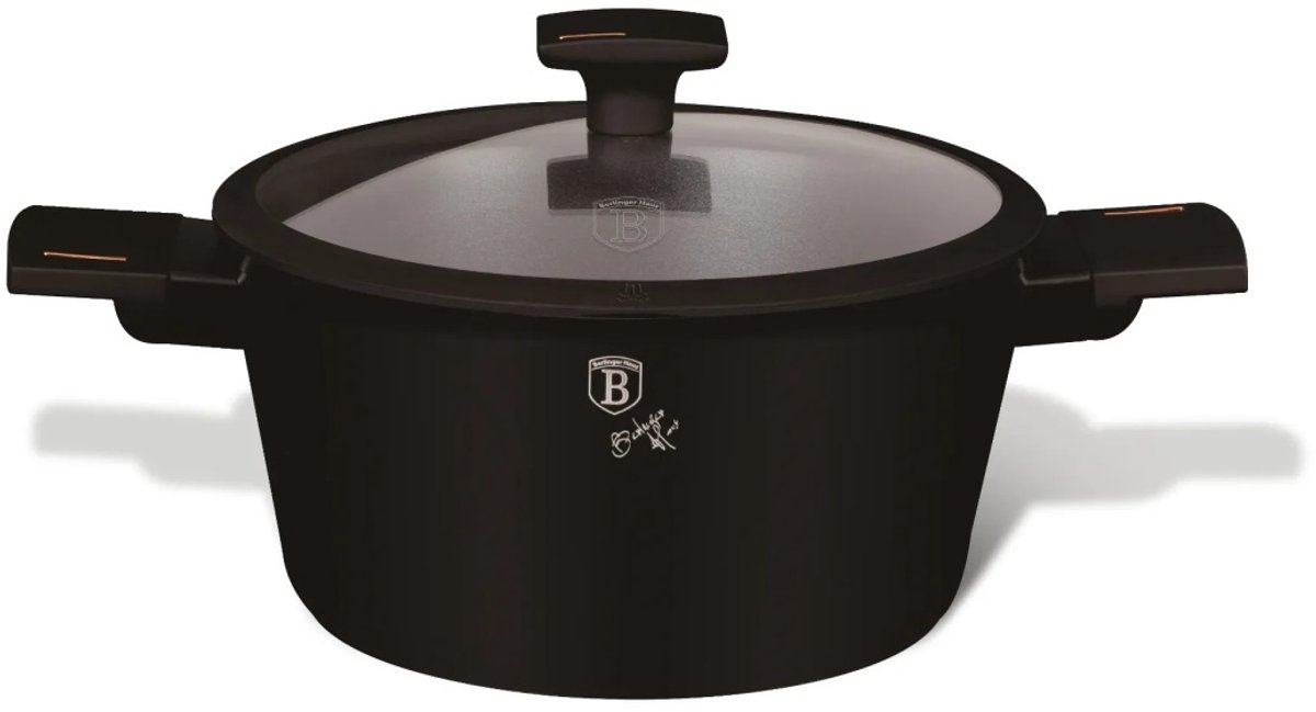 BerlingerHaus Monaco Titanium Pan 24cm - Zwart Mat
