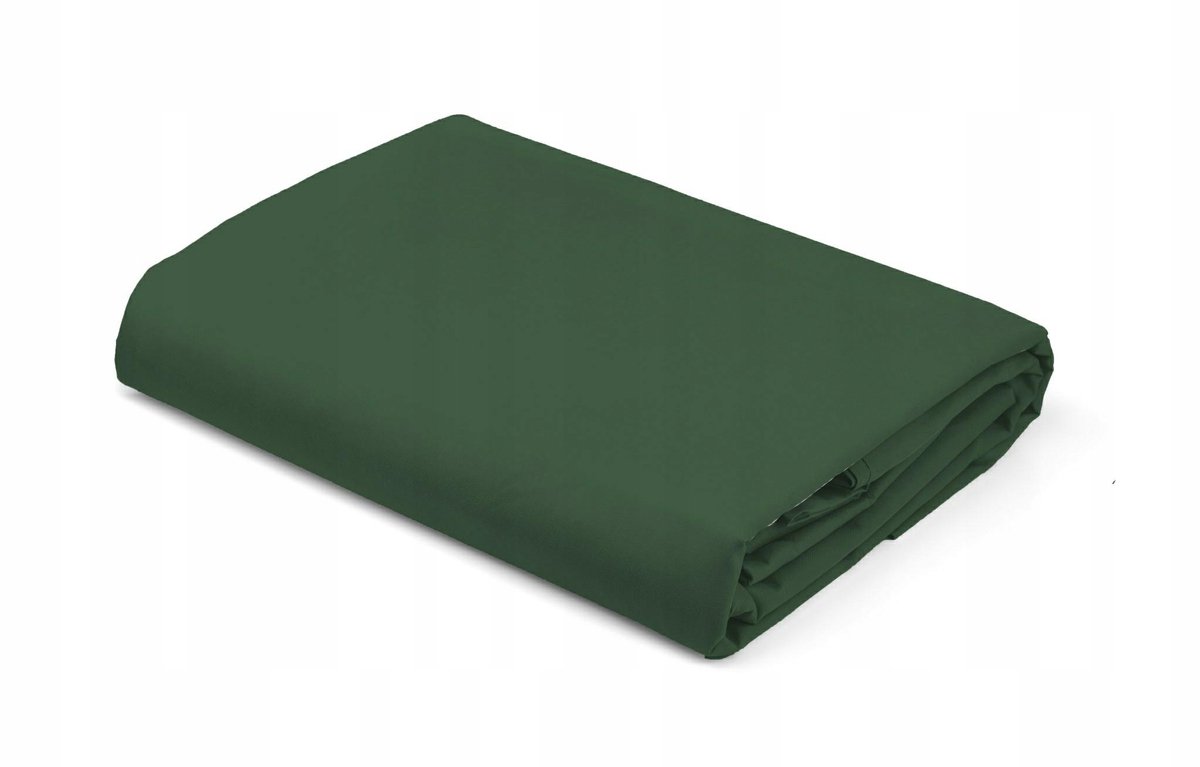 Pure Satin Laken met Elastiek 220x200cm Groen - Zacht & Duurzaam