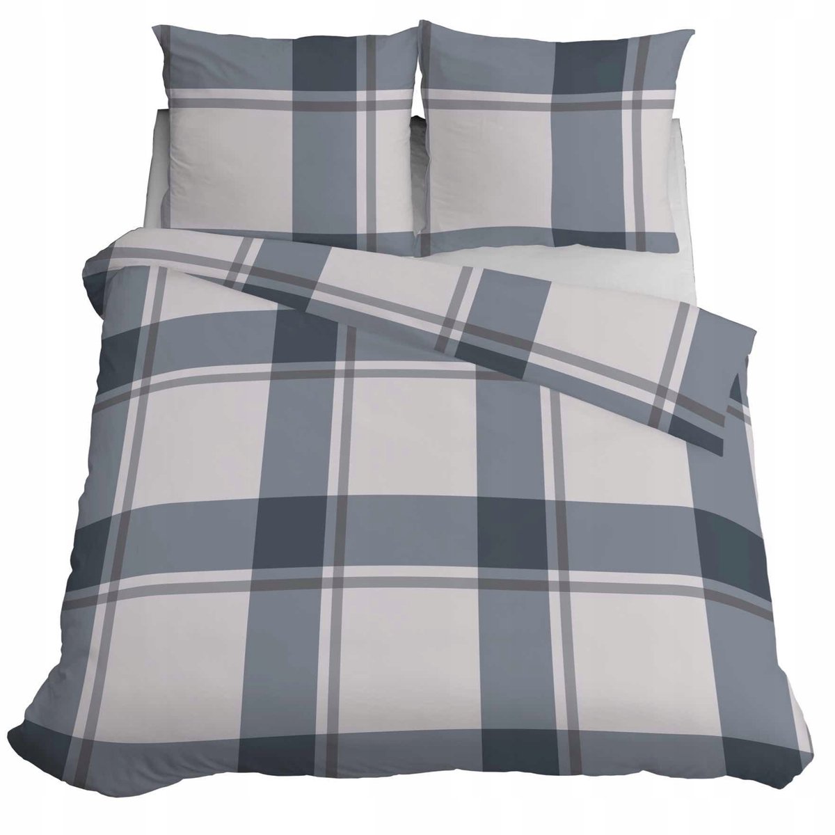 Detexpol Home Satin Katoen Beddengoed 220x200 Grijs Geruit