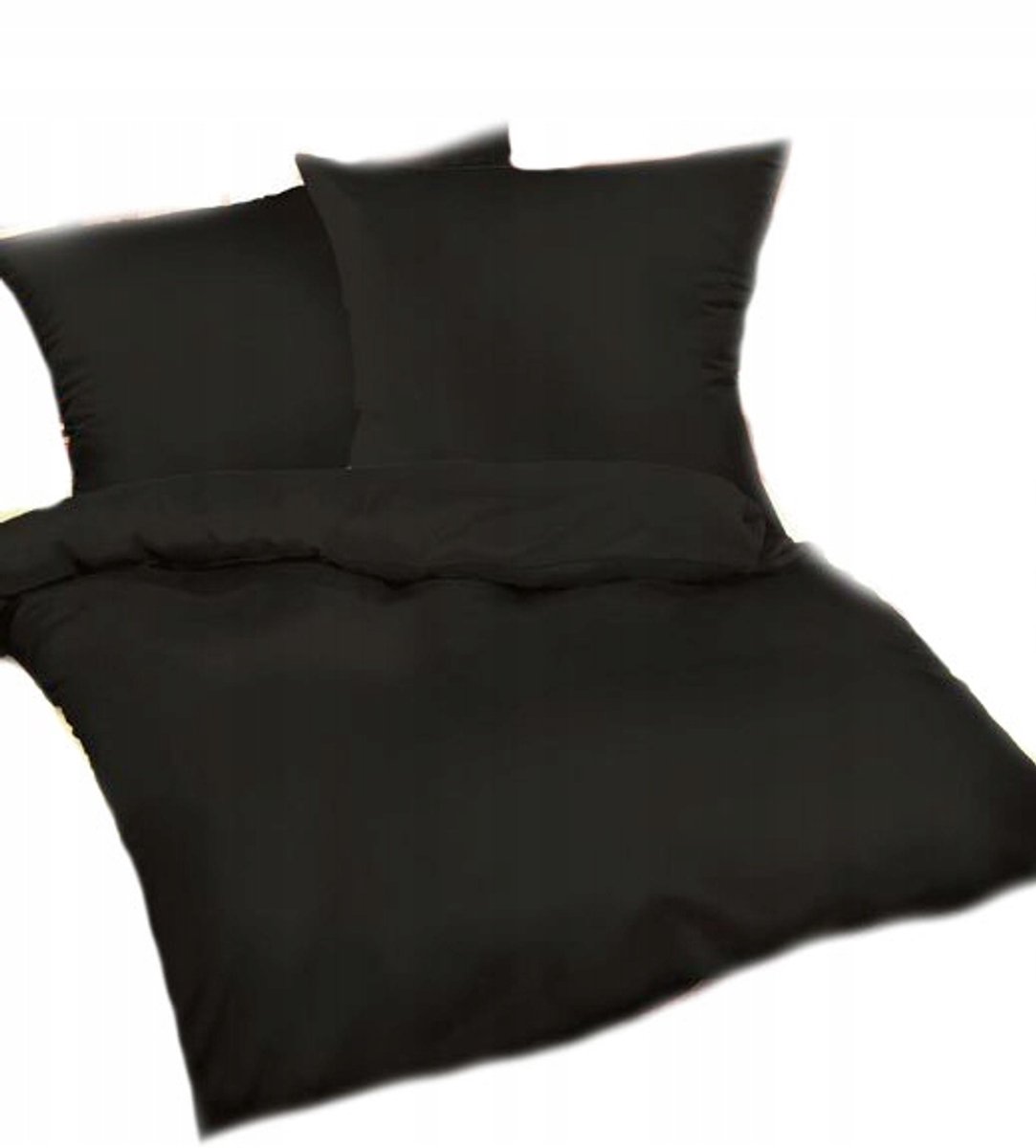 100% Katoenen Dekbedovertrek 200x220 Zwart Effen