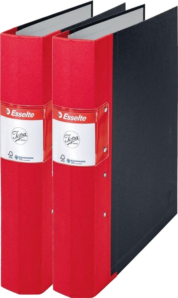 Esselte Rode A4 Ordner 60mm - Zweeds Mechanisme (2 stuks)