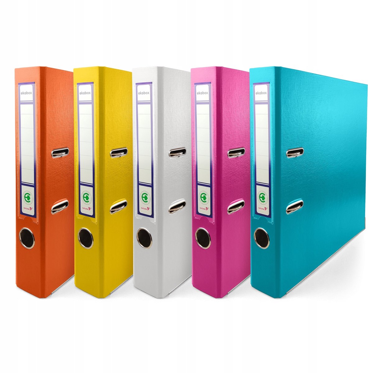Ekobox PP Ordner 50mm Intensieve Kleuren 5 Stuks
