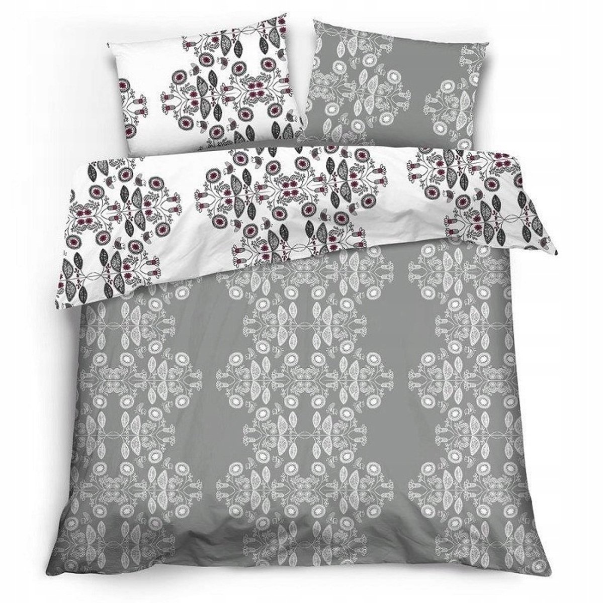 Miss Lucy Dolce Vita Satine Beddengoed Set 220x200cm Grijs Wit