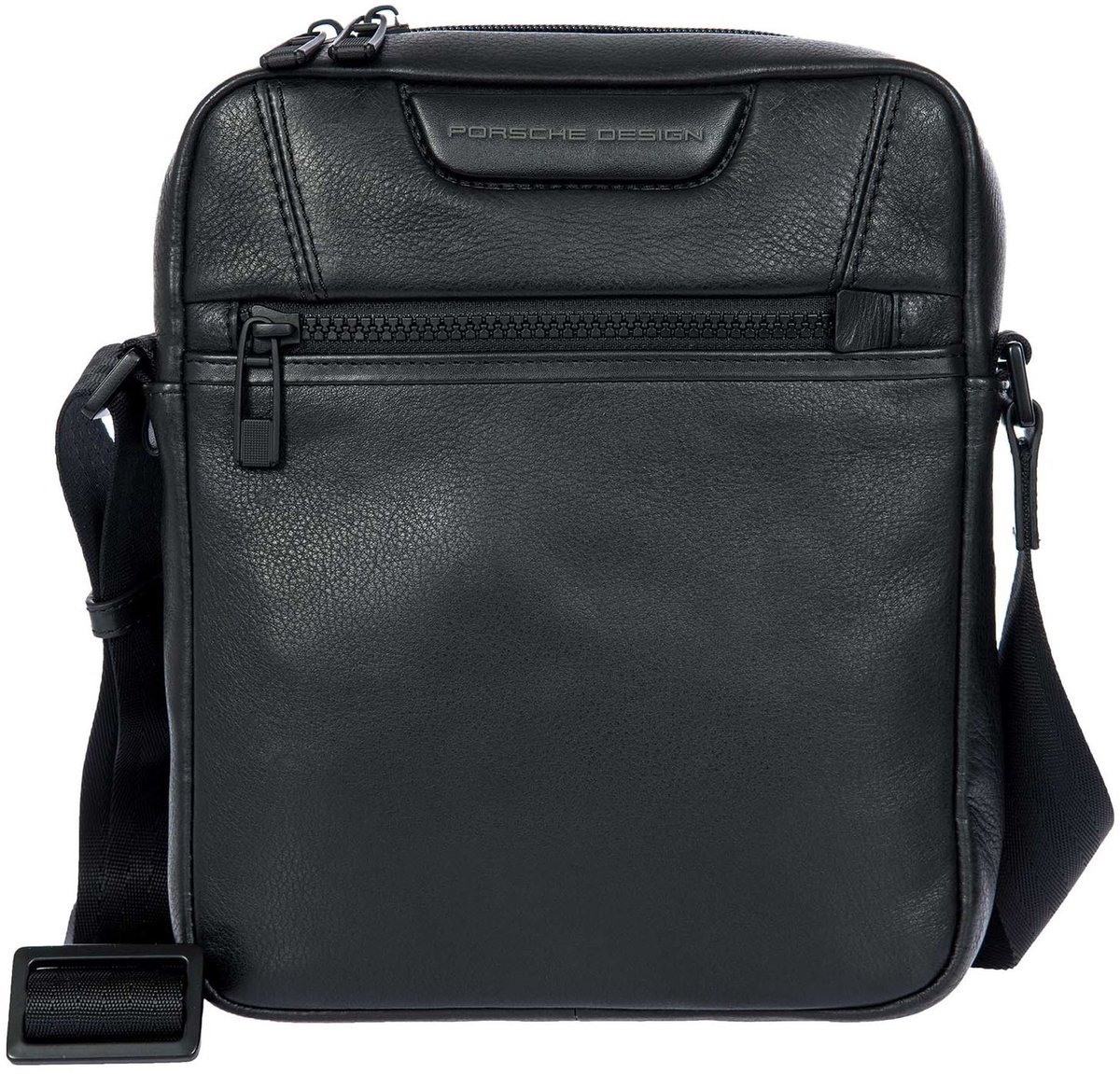 PORSCHE DESIGN Leren schoudertas Roadster Evo Shoulder Bag Black zwart