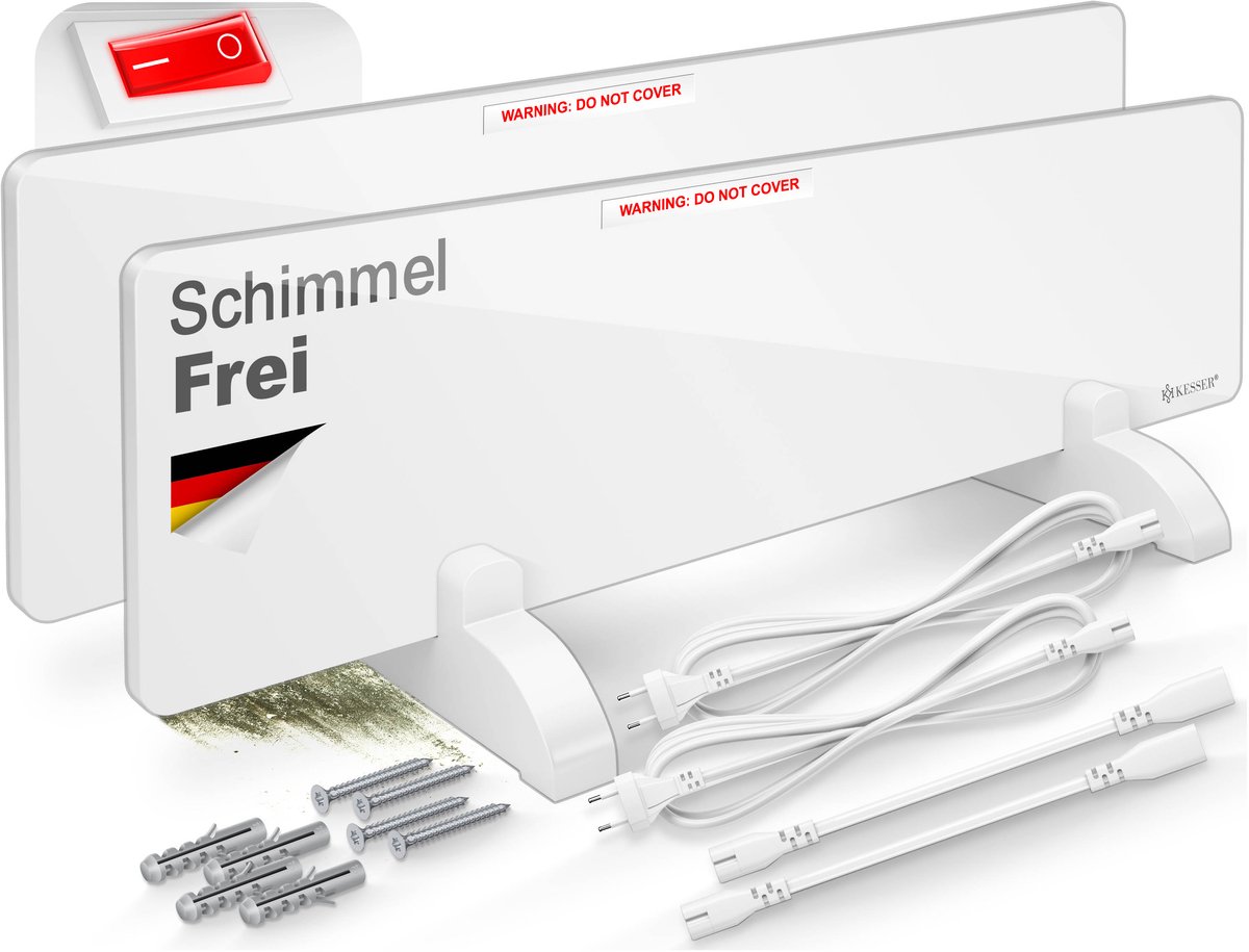 KESSER® 2x Infrarood Verwarmingspaneel - Anti Schimmel & Vochtvreter - Elektrische Verwarming