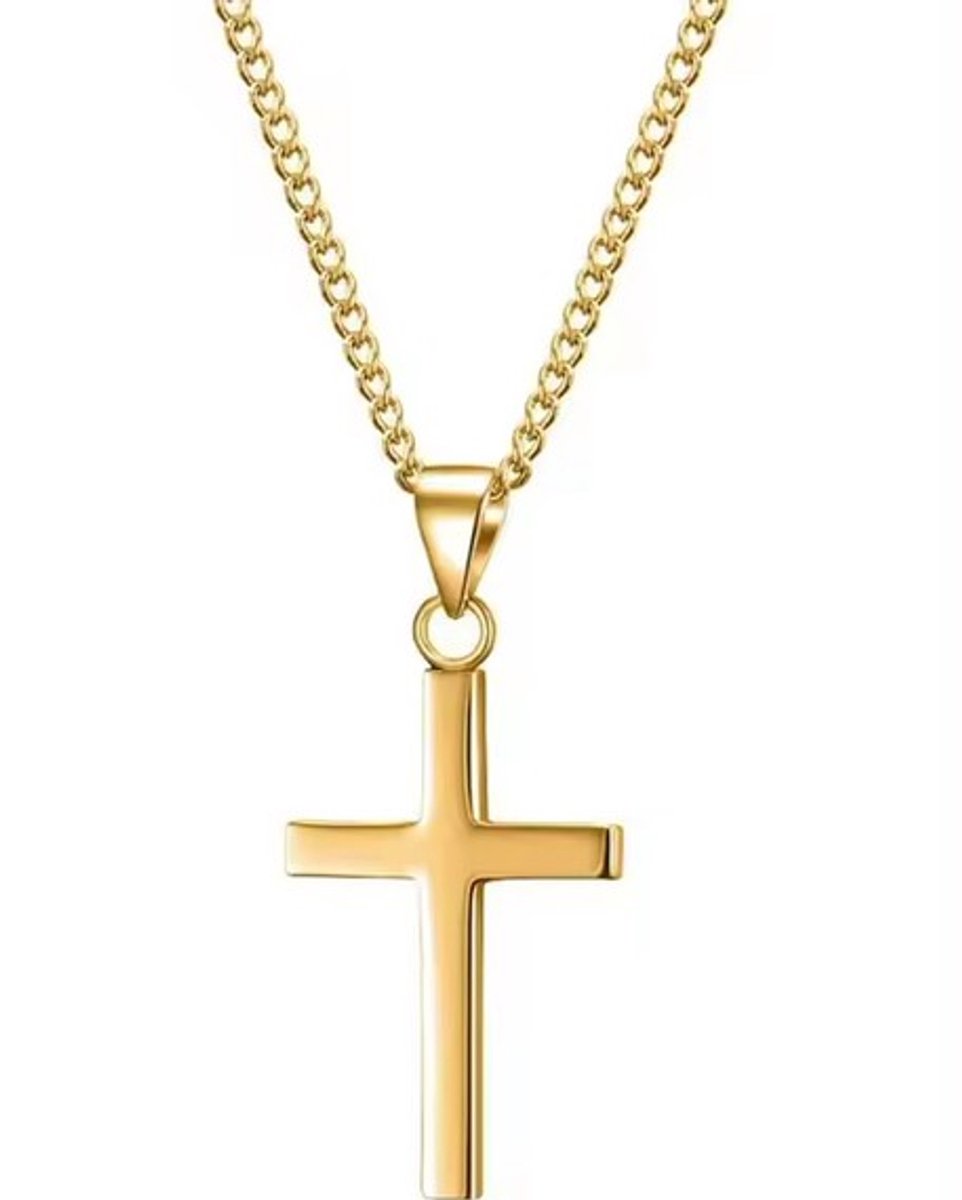 Ketting kruis sierlijk goud - LMPiercings