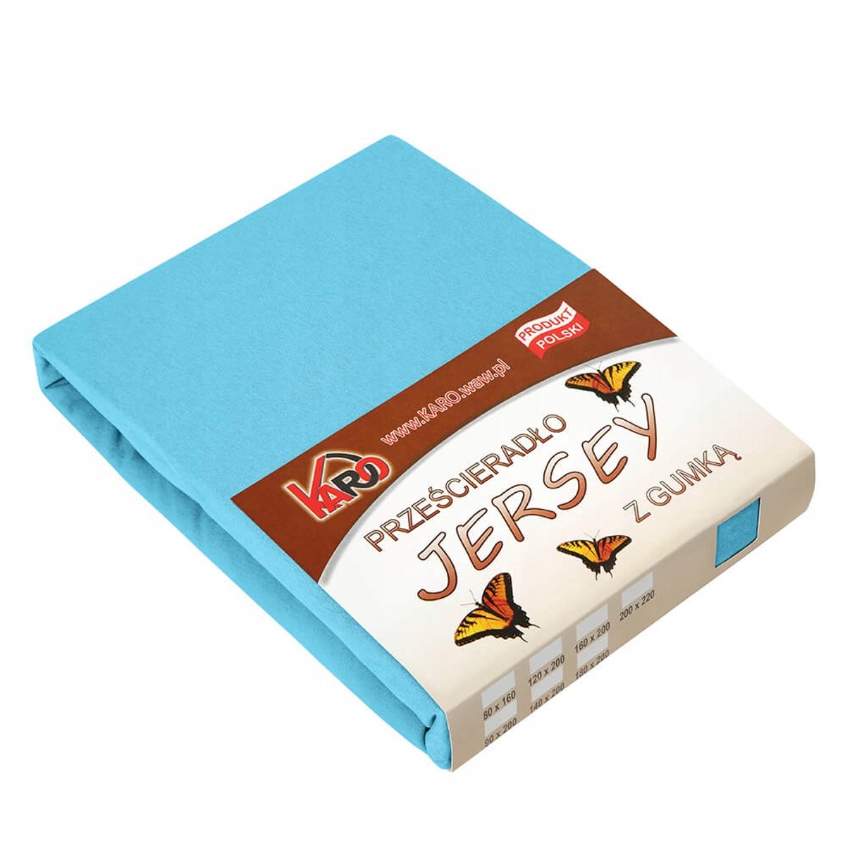 Jersey hoeslake met elastiek 160x200 cm turkoois