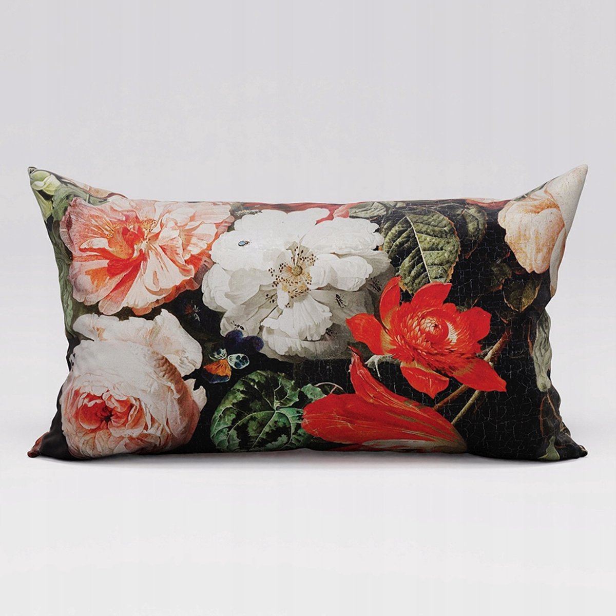 Decoratieve Kussensloop 30x50cm - Zacht Velvet met Bloemendessin