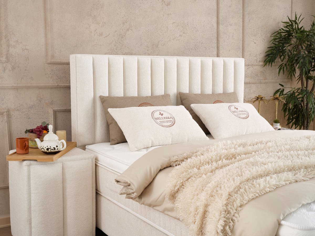 BSS Bedding Bellezza - Complete Boxspring - Boxspring 160x200 - Boxspring met Opbergruimte - Inclusief Dekbed - Bedden - Slaapkamerbed - 1 x Matras met Topper - 2 x Bedbox - 1 x Hoofdbord thumbnail 4