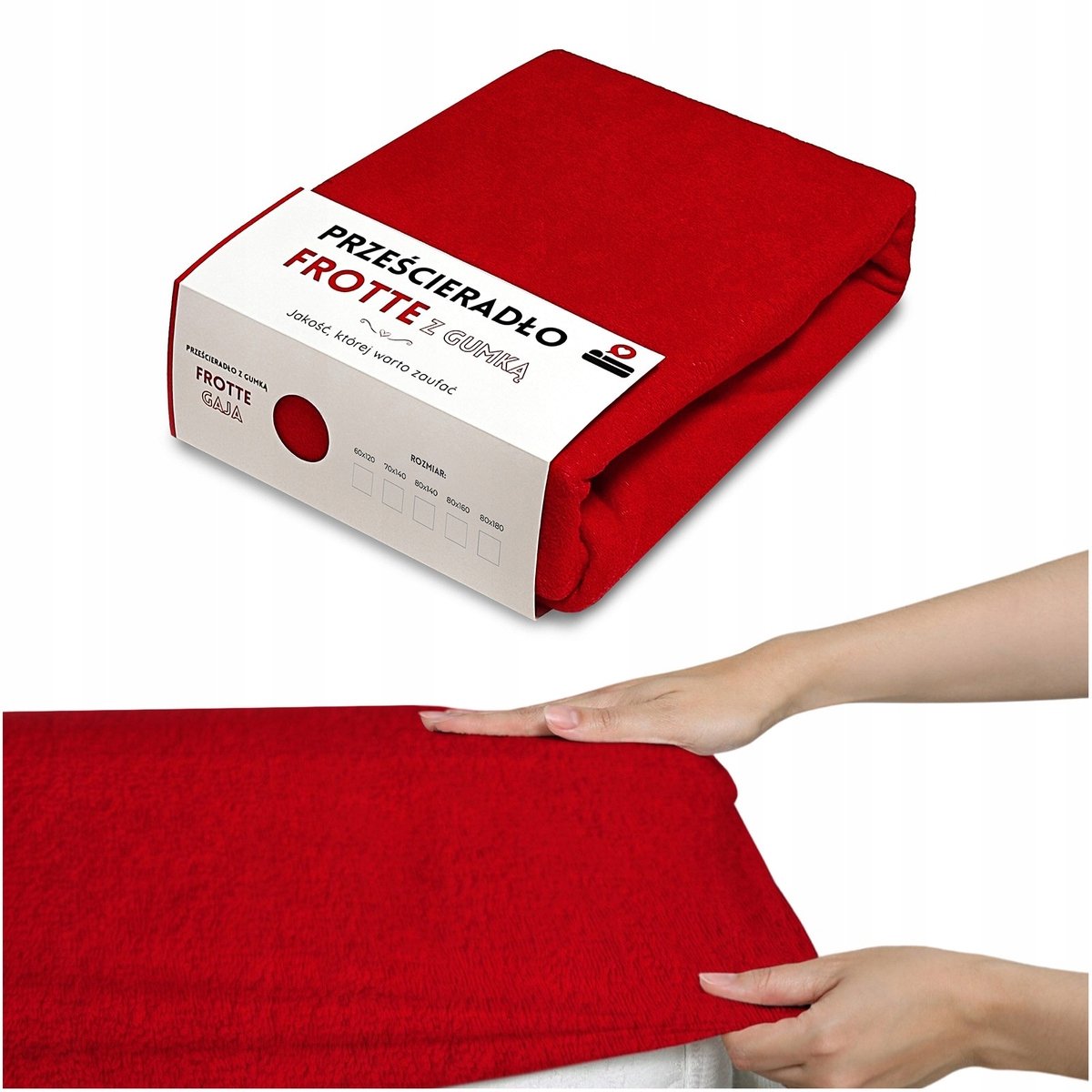 Frotte hoeslaken met elastiek 120x60 cm - Zacht & Ademend - Rood