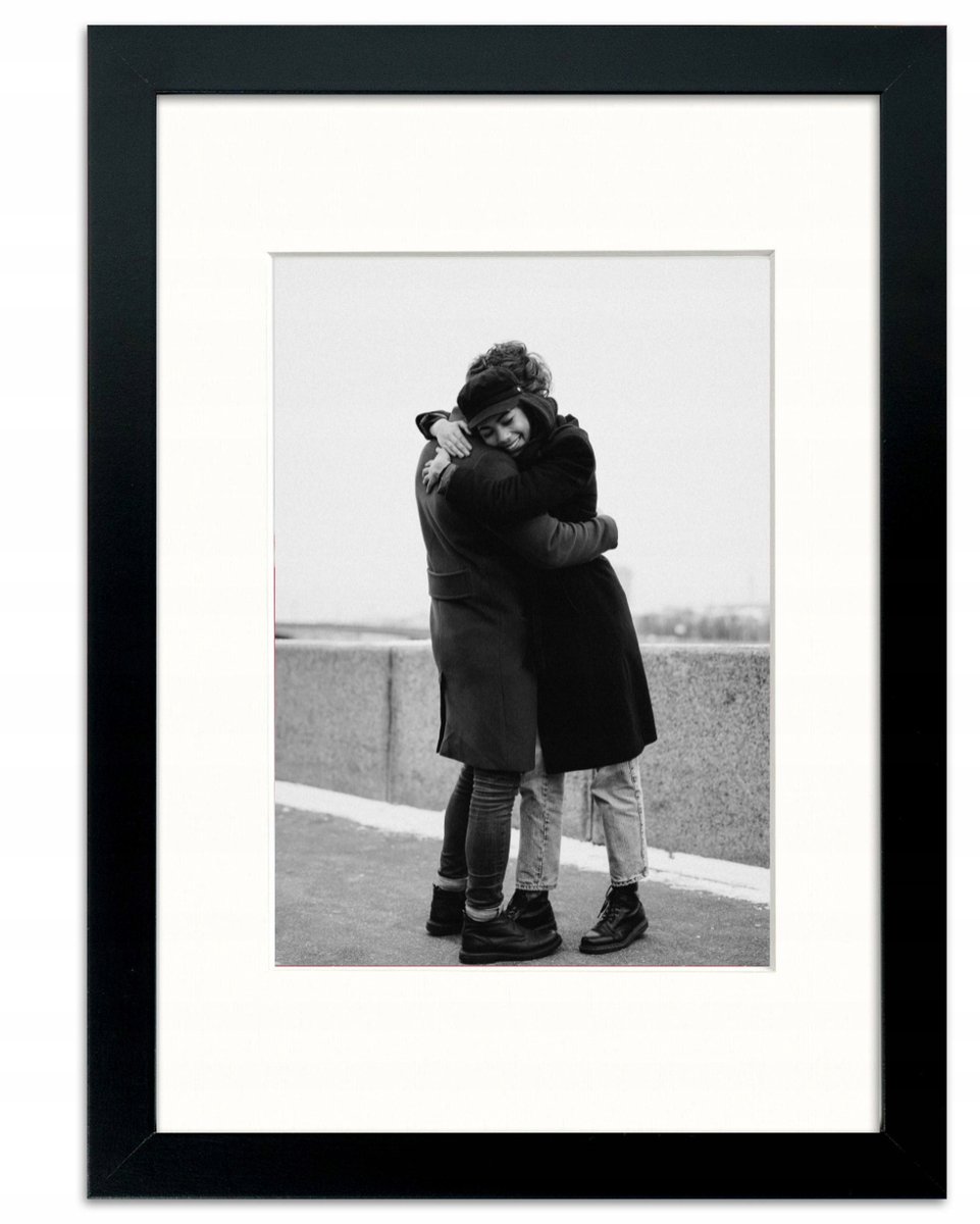 Zwarte foto 21x30 cm met passe-partout (15x21 cm)