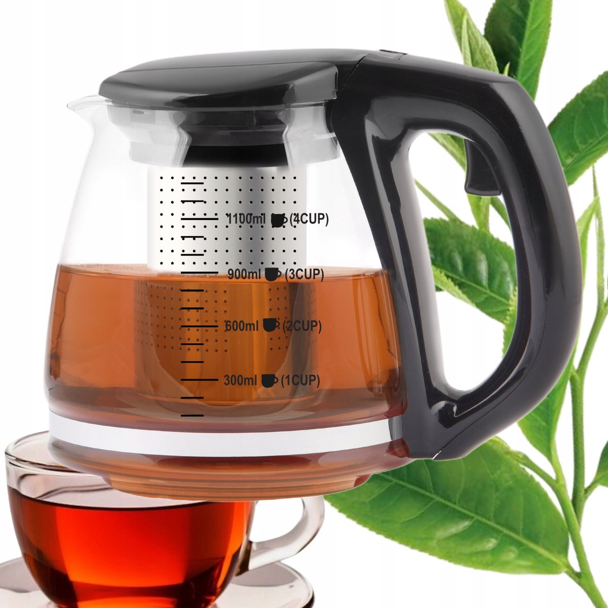 Berretti Martibello Glazen Theepot met Zetgroep 1100ml - Elegant en Stevig