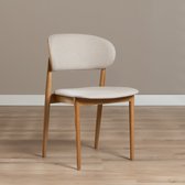 Bronx71® Eetkamerstoel Bohdi linnen off white - stoel