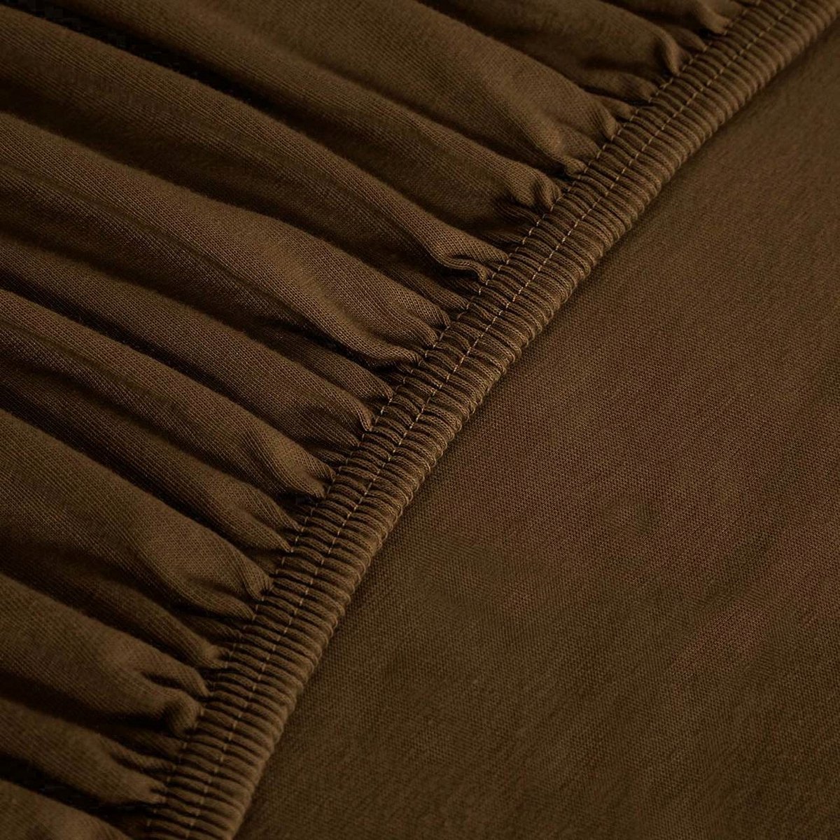 Jersey Hoeslaken 90x200cm - Outlet Bruin