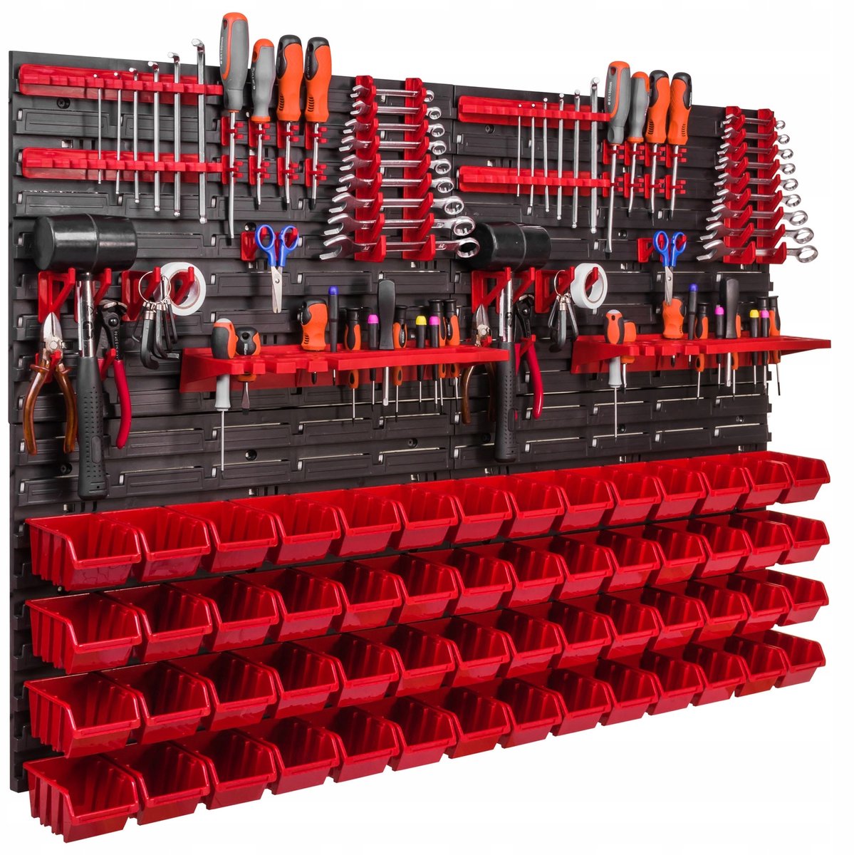 Gereedschapsbord Werkplaats 115x78cm met 56 Bakjes & Ophangsystemen
