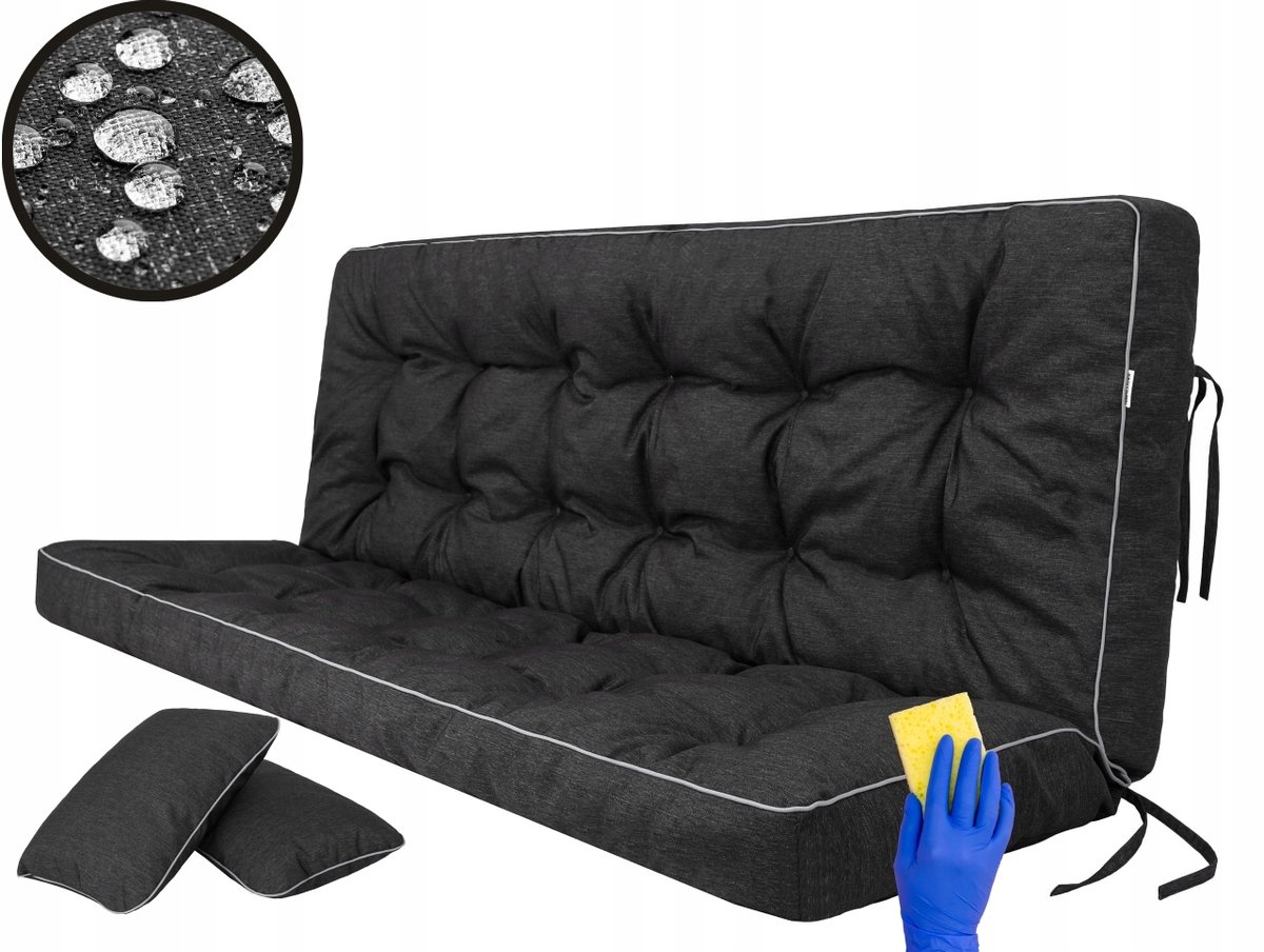 Waterdichte kussens 150x105cm voor loungebank - inclusief extra kussens