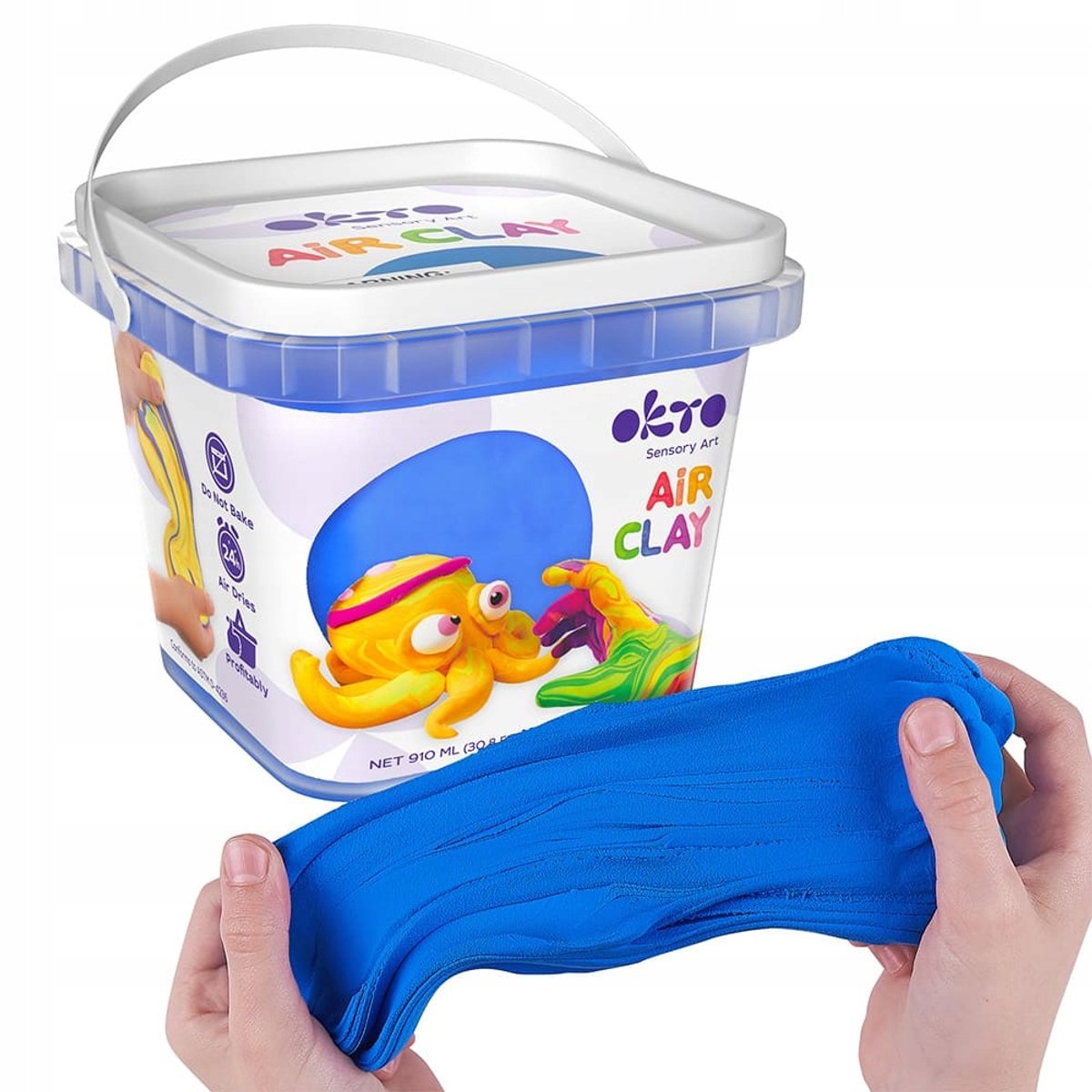 Okto Klei 910ml Blauw - Lucht drogend, Creatief Speelgoed voor Kinderen