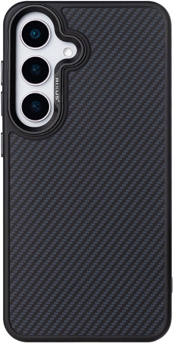 Rixus Mag Carbon With MagSafe For Samsung Galaxy S25 Plus Titanium Black