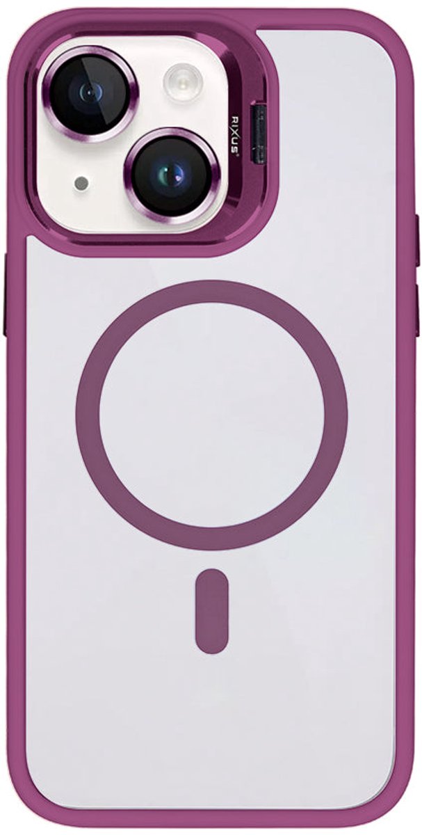 Rixus Classic 03 Case With MagSafe For Apple iPhone 14 Dark Pink