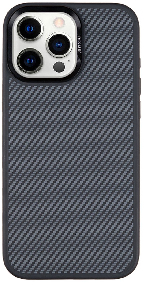 Rixus Mag Carbon With MagSafe For Apple iPhone 14 Pro Titanium Black