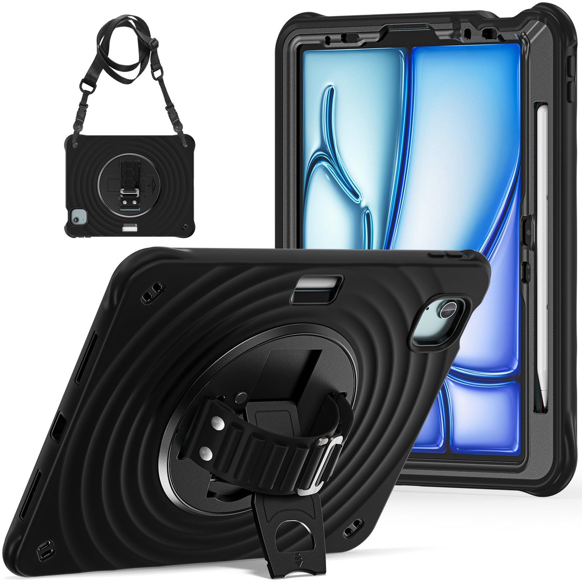 Rixus RXTC08 Anti Shock Case For Apple iPad Pro 13 inch (2024) Black
