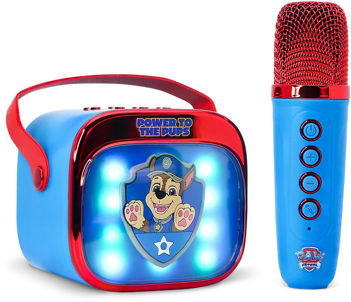 Paw Patrol - karaoke set voor kinderen - draadloze microfoon en speaker - met lichteffecten en stemeffecten — cadeau in Spellen & Speelgoed - foto 4