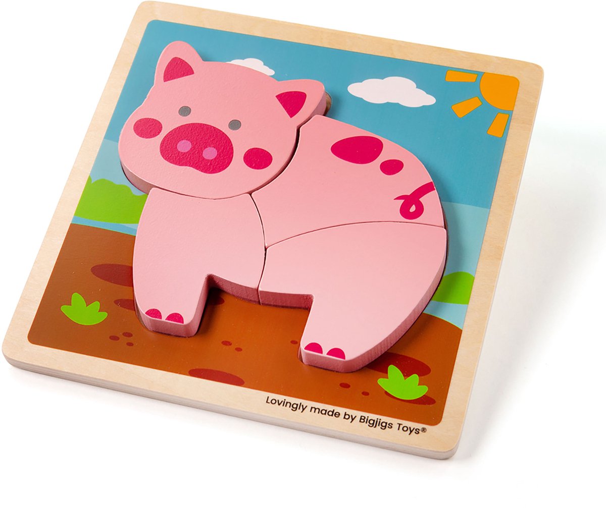 Houten puzzel Varken